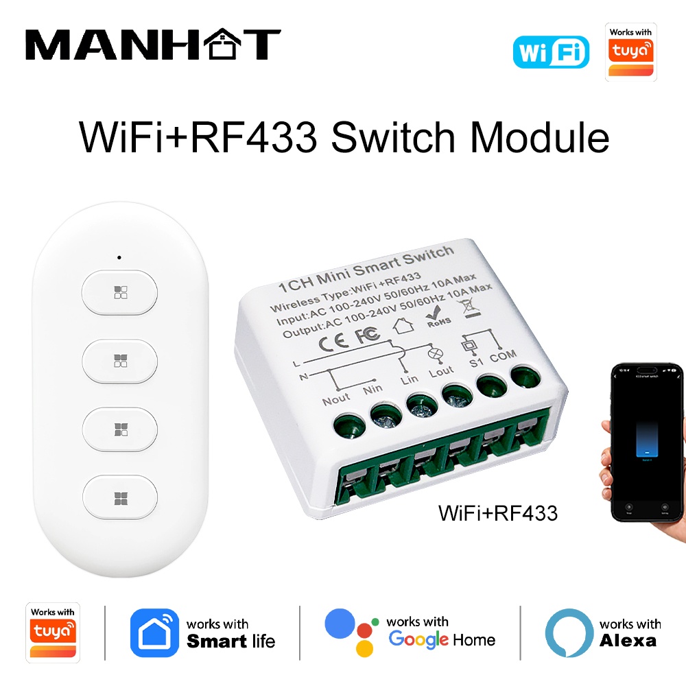 For Tuya WIFI 10A Smart Light  - Smart Home Automation Diy 리뷰 및 가격