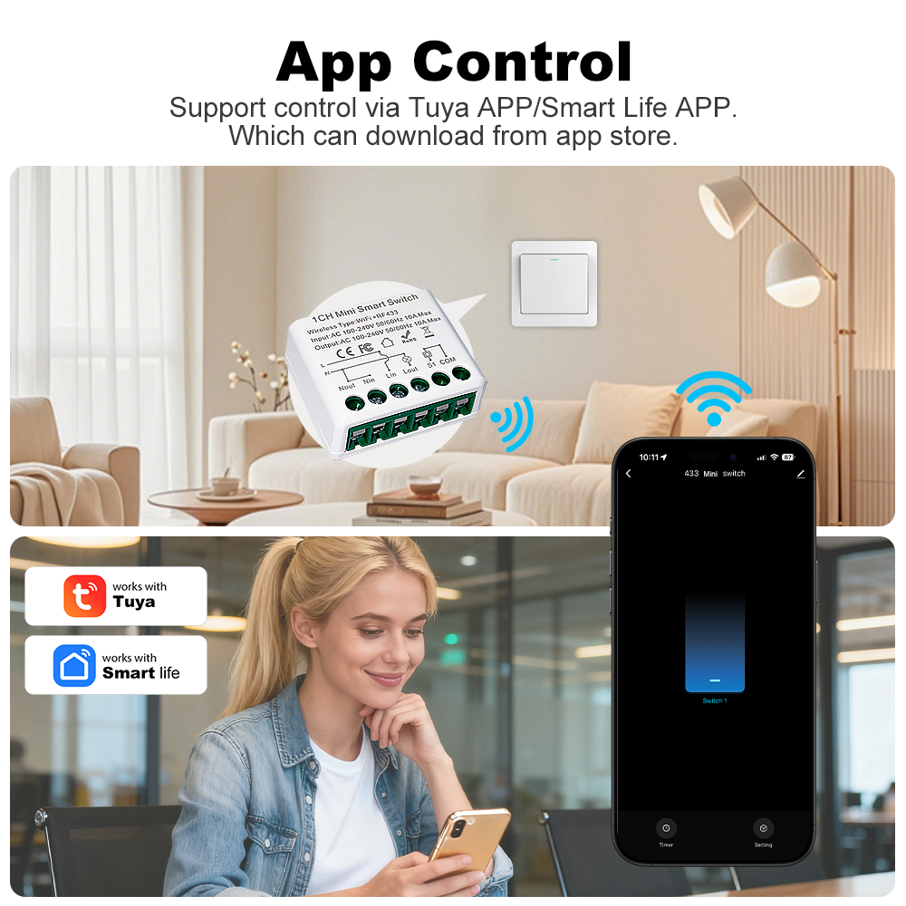 For Tuya WIFI 10A Smart Light  - Smart Home Automation Diy 리뷰 및 가격