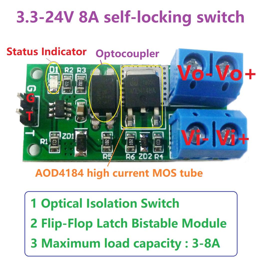 3.3V-24V 8A Isolation Flip-Flo - Shelly Relay Module 리뷰 및 가격