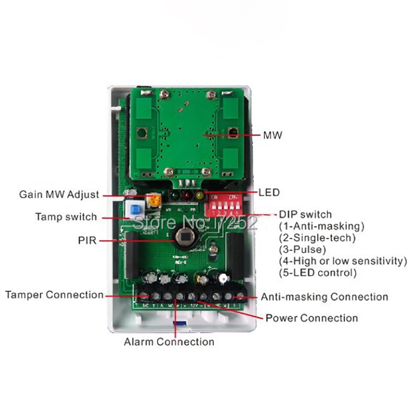 1/3pcs Wired Indoor PIR Microw - Motion Sensor Pir Wired 리뷰 및 가격