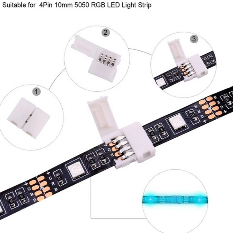 5pcs 4PIN 8mm Led Connector L  - Rgb Led Matrix 8X8 리뷰 및 가격